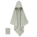 Bemini | Badcape Badstof met Washandje Kaki 90x90cm  