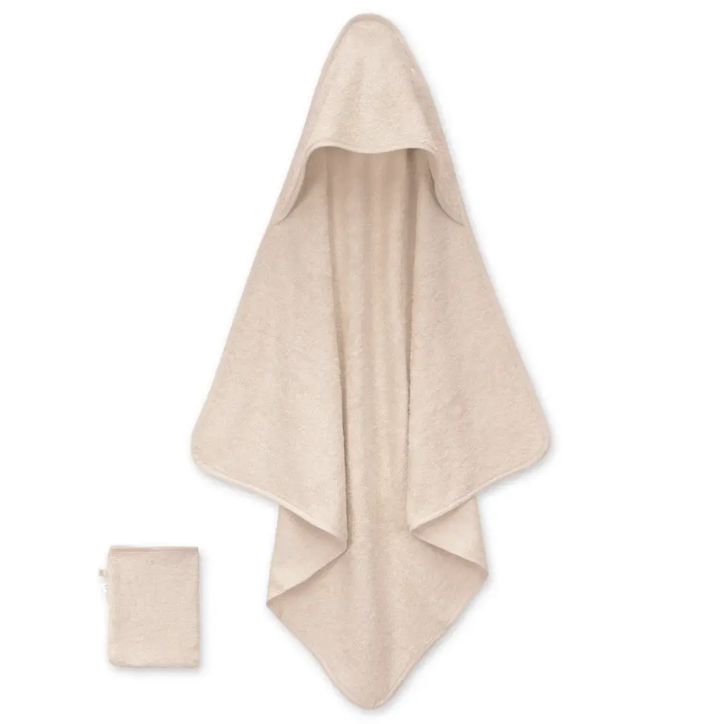 Bemini | Badcape Badstof met Washandje Sesame 90x90cm   