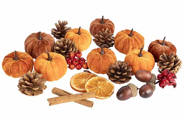 Cosy & Trendy | Figuur Pompoen/Dennenappels/Fruit/ Strooideco