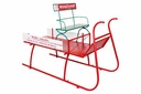 Cosy & Trendy | Beeld Slee Metaal Rood/Wit 135x58x91cm 