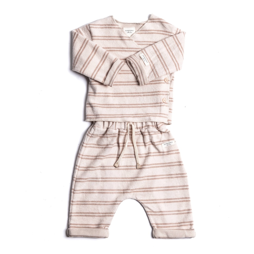 Bamboom | Outfit Girls Overslag Stripe Pink 