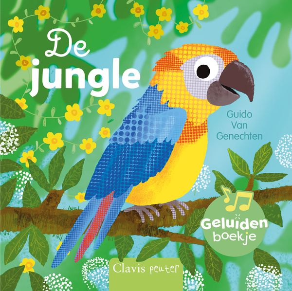 Clavis | Boek "De jungle" Geluidenboek - Guido Van Genechten