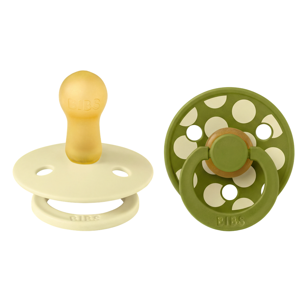 Bibs | Fopspeen Studio Duo Polka Wasabi Latex T2 +6m 2-pack