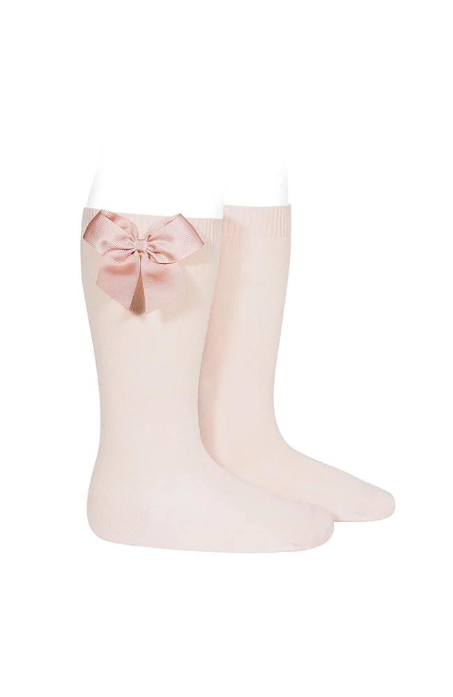Condor | Kousen met Grosgrain Bow Kniekous Strik Nude