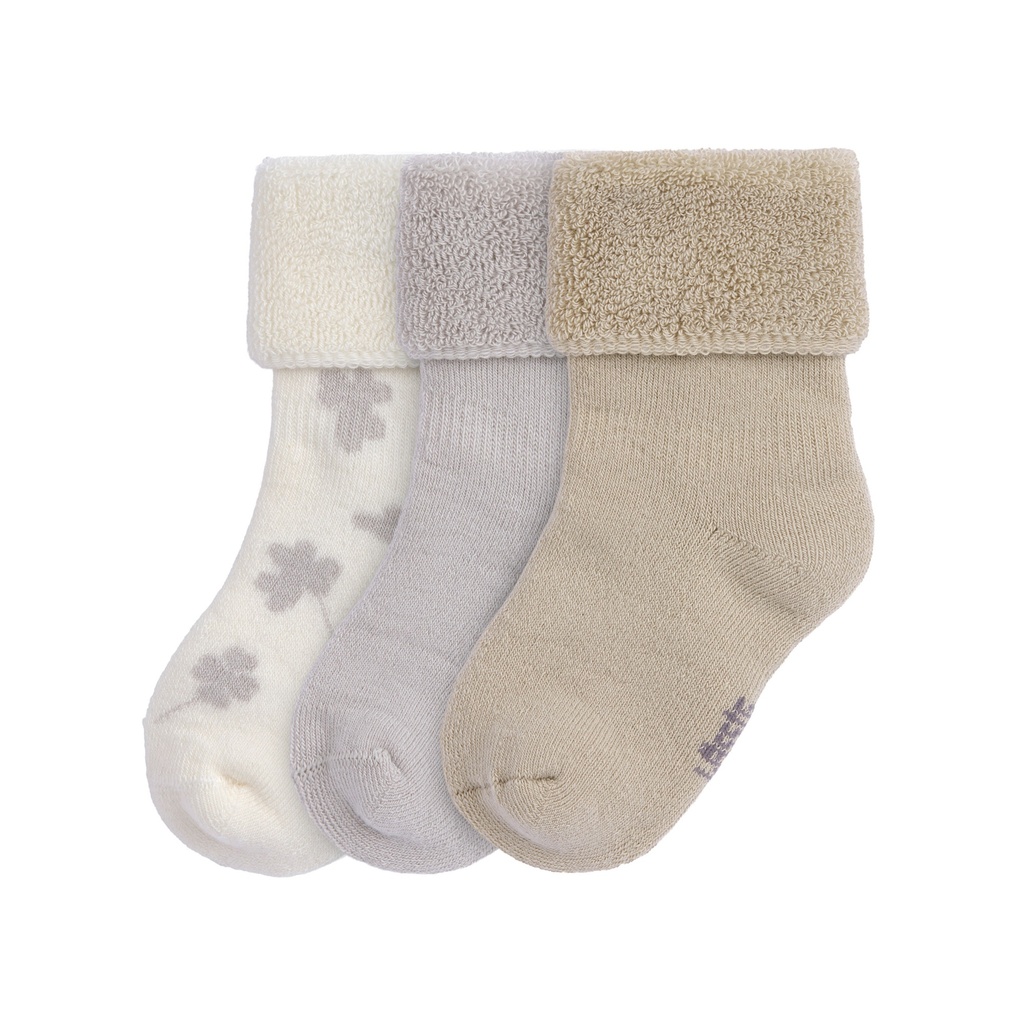 Laessig | Kousen Terry Pale Taupe/Grey Moon 3-pack