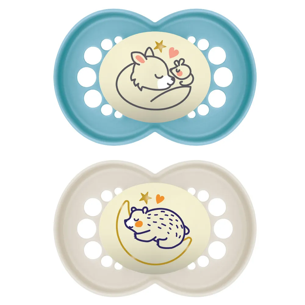 Mam | Fopspeen Original Night Silicon Blauw 6-16M