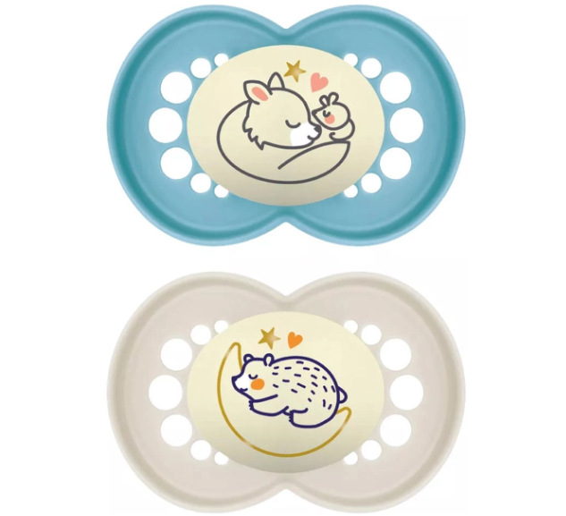 MAM | Fopspeen Original Night Silicon Blauw +16M