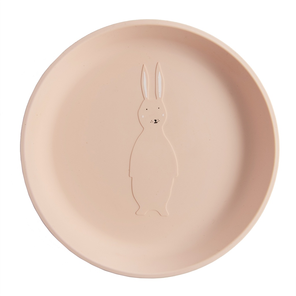 Trixie | Plat Bord Mrs. Rabbit Siliconen Roze 18x2,5cm