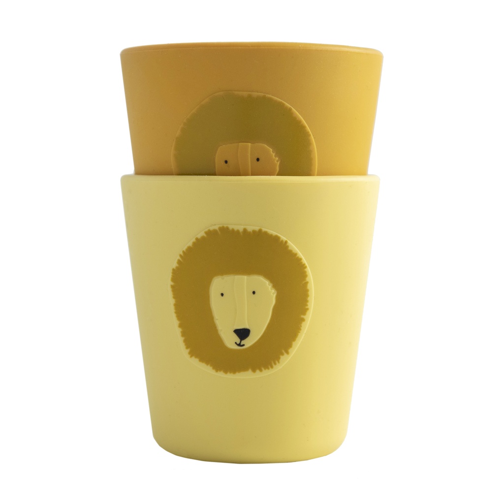 Trixie | Drinkbeker Mr. Lion Siliconen Geel 200ml 2-Pack 