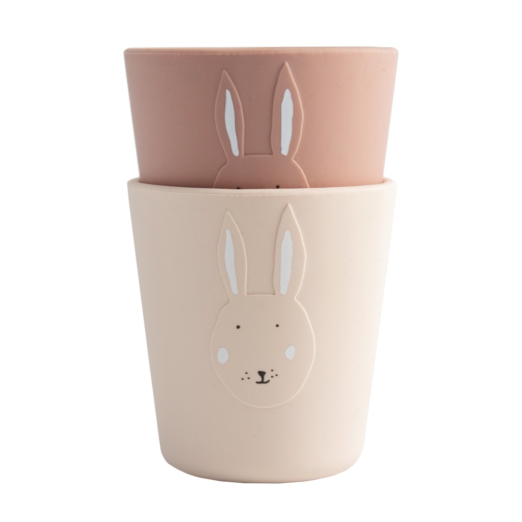 Trixie | Siliconen Beker 2-Pack Mrs. Rabbit Roze 200ml
