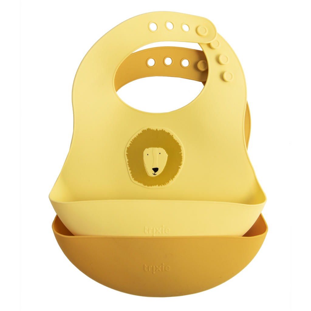 Trixie | Slabbetje Mr. Lion Siliconen Geel 2-pack