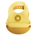 Trixie | Slabbetje Mr. Lion Siliconen Geel 2-pack
