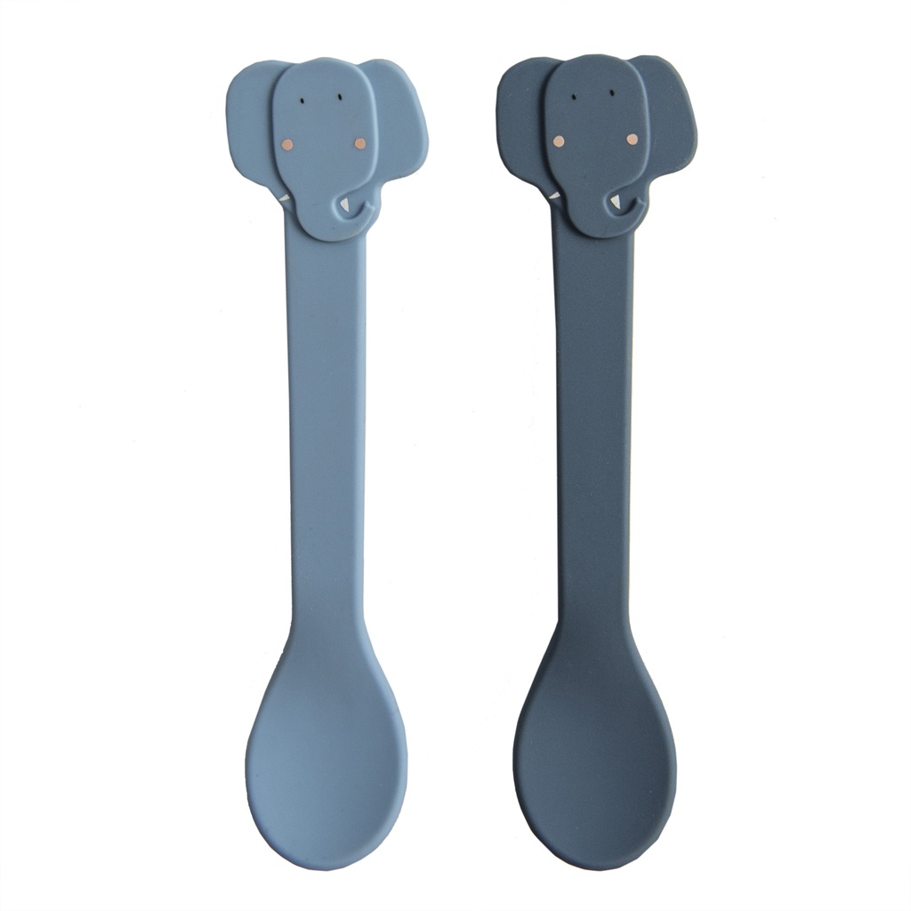 Trixie | Lepel Mrs. Elephant Siliconen Blauw 2-Pack 
