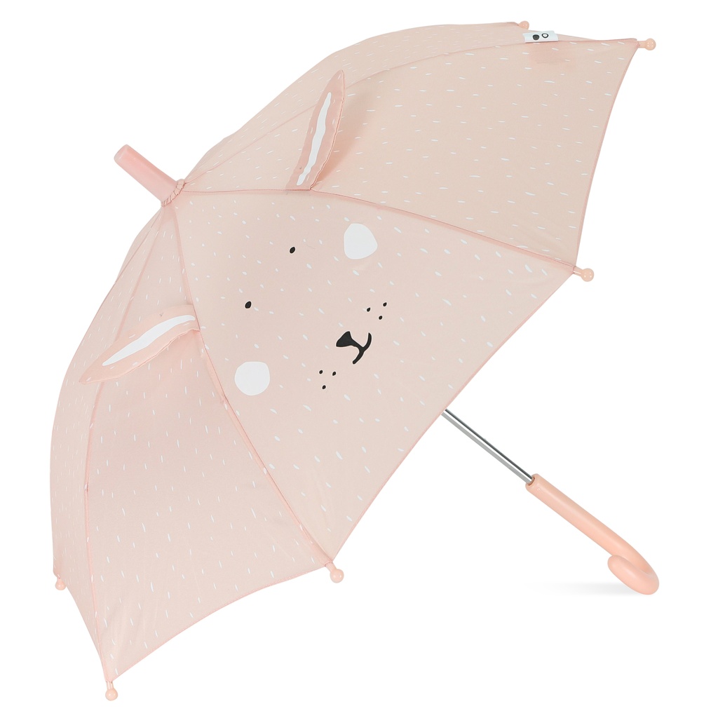 PARAPLU, Umbrella, Mrs. Rabbit, roze, uni/print konijn, 100% gerecycleerd polyester, School (038)