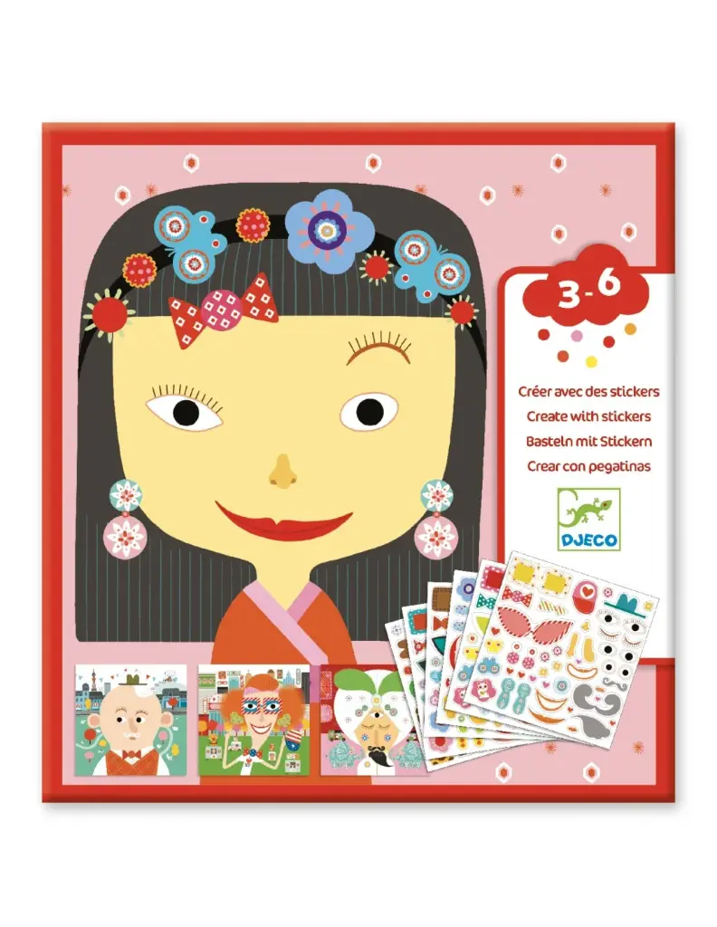 Djeco stickers gezichten creÃ«ren
