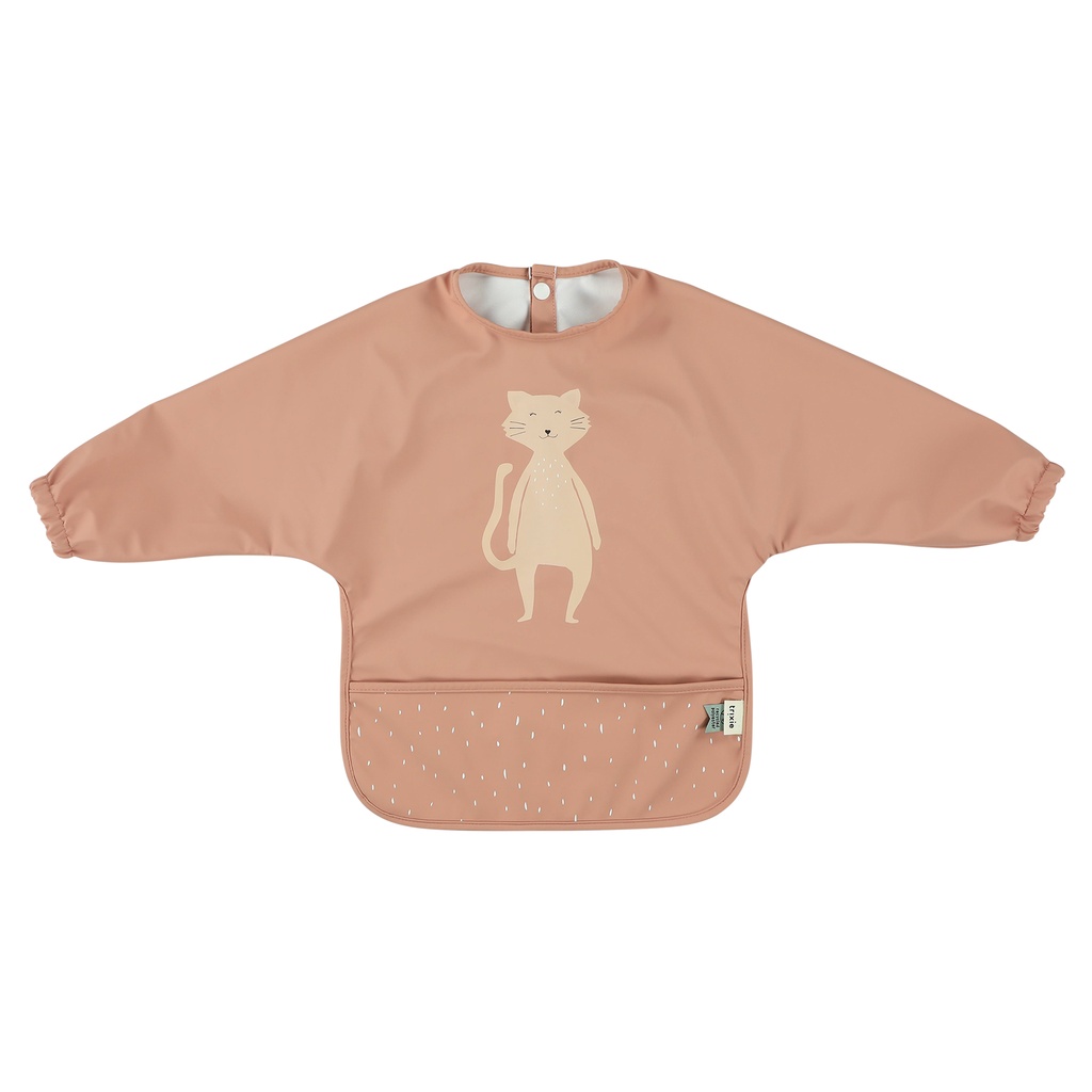 Trixie | Slabbetje Met Mouwen Mrs. Cat Afwasbaar Roze 42x30x0cm 