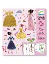 Djeco stickers en aankleedpoppen jurken 4-8 jr
