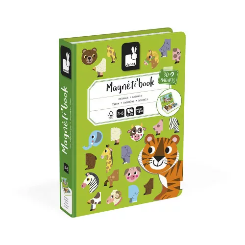 Janod | Magneetboek Dieren 3-8j 40st 