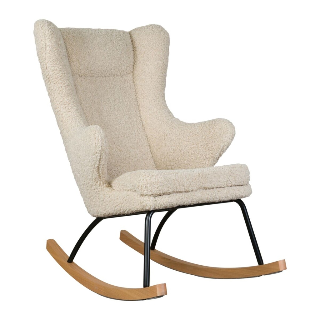 ZETEL, Chair De Luxe, boucle sheep, ecru Rocking Adult, uni, textiel/hout, schommelstoel, 2022