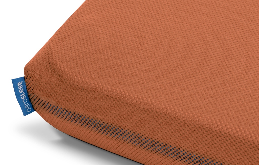Aerosleep | Hoeslaken Sleep Safe vr Park Fitted Sheet Polyester Redwood 75x95cm