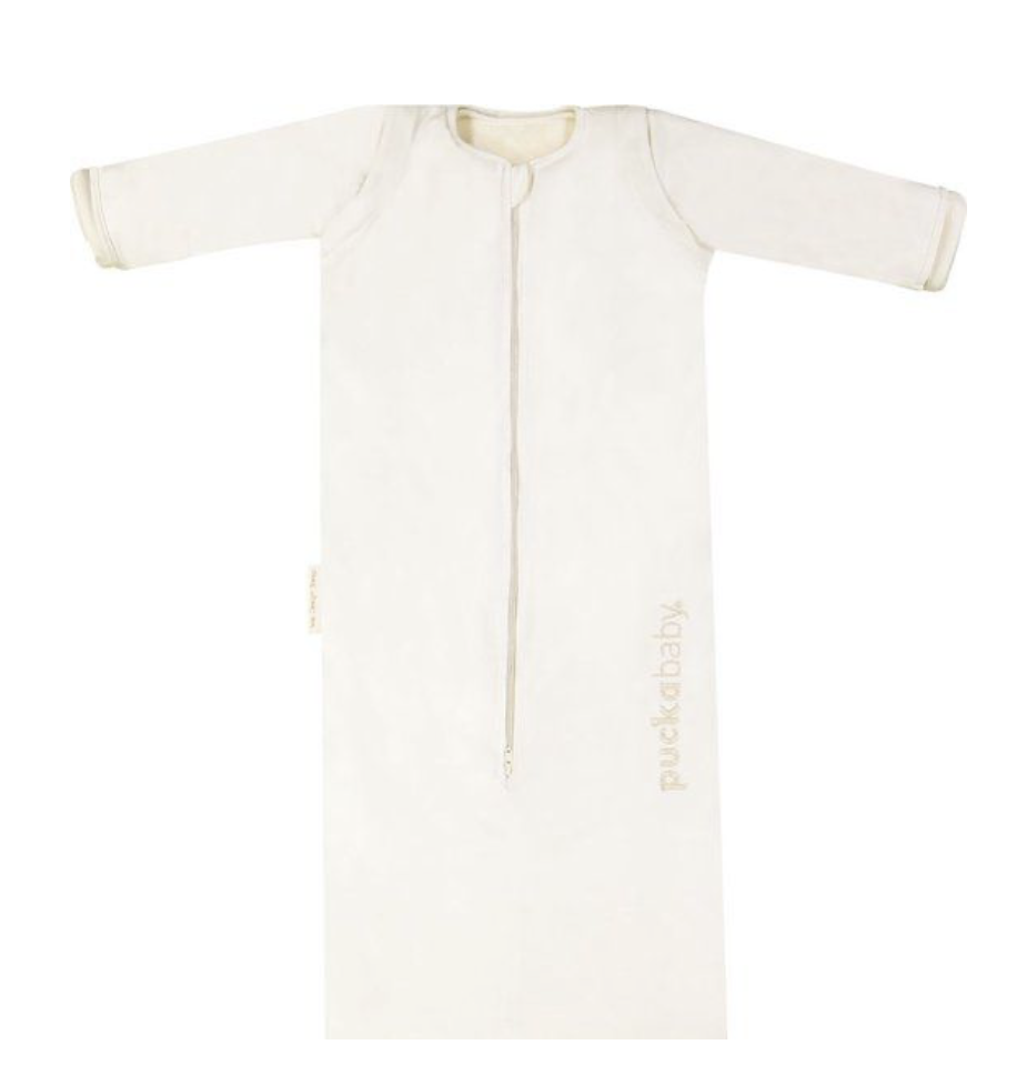 SLAAPZAK, 100cm, LM, 0.5/2.5TOG, pure, ecru, Bag 4 Seasons, fleece/katoen, met afneembare wantjes, Little Human