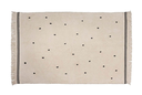 KAMERTAPIJT, Emily, dots cream, zwart/ ecru, all over stippen print, rechthoek model, getuft katoen, 120x170cm