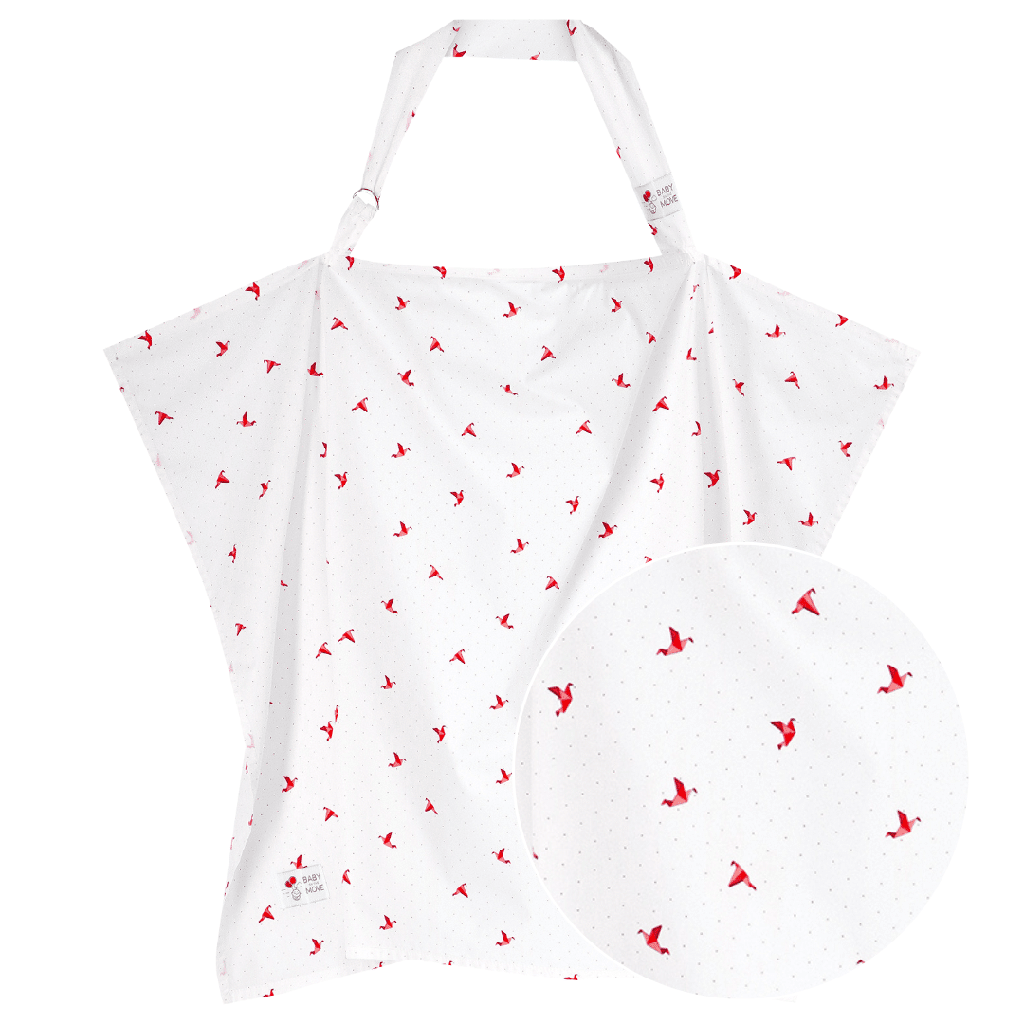 Baby On The Move | Borstvoedingsdoek Nursing Cocoon Birds Coral