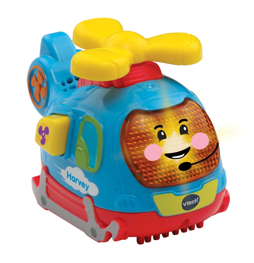 Vtech | Speelfiguur, Harvey Helikopter, Toet Toet Auto's, multikleur, uni, kunststof, +muziek, +activities, vanaf 12 maanden