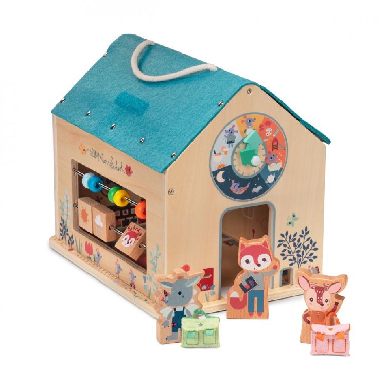 Lilliputiens | Poppenhuis Mijn Eerste School Hout/Textiel +24m