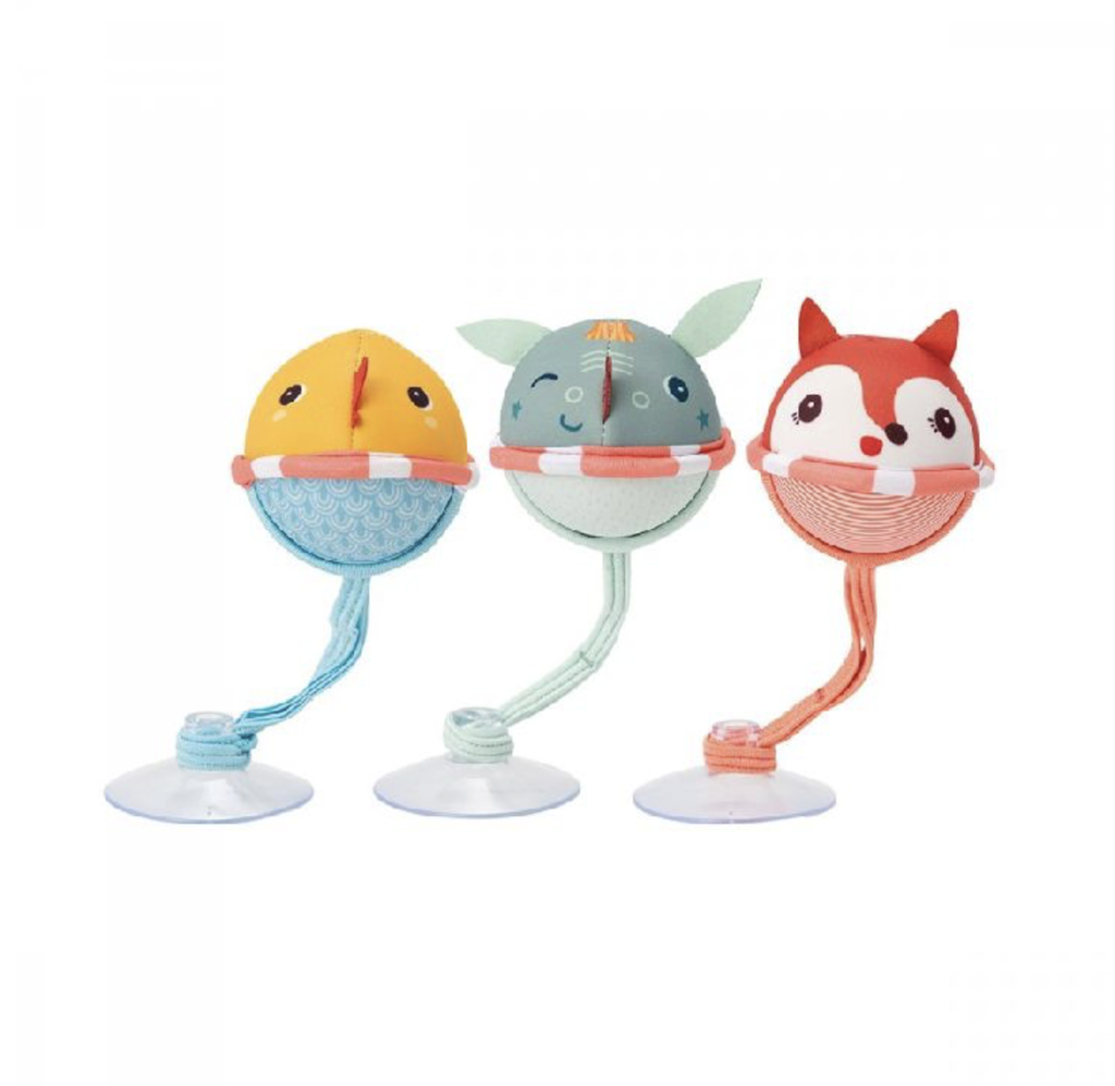 Lilliputiens | Badspeelgoed 3 Badballen Joe/Alice/Gaspard +3m