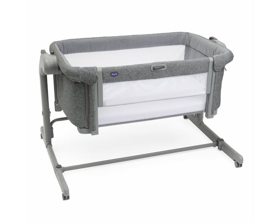 CO-SLEEPING WIEG, Next2Me Magic Evo, dark grey, +matras, +bodem, schommel- functie, dropside, op wieltjes, 2023