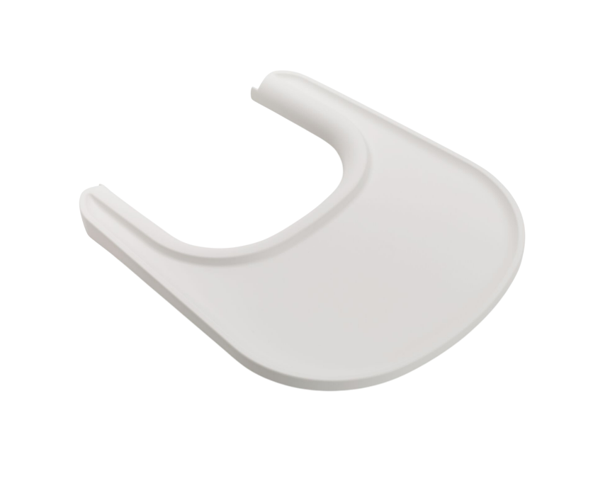 EETSTOEL EETTABLET, Tray, white, wit, vr eetstoel Giraffe, past op Giraffe Baby Set, in kunststof, 2023