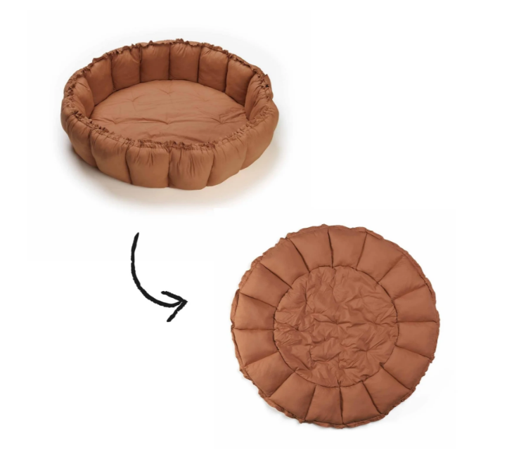 Play & Go | Speeltapijt Coco Bloom Organic Cotton Tawny Brown Dia 130cm