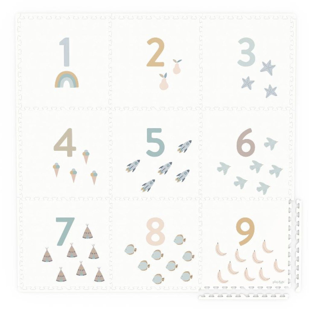 Play & Go | Puzzelmat Eevaa Numbers 180x180x1.4cm 9 Tegels