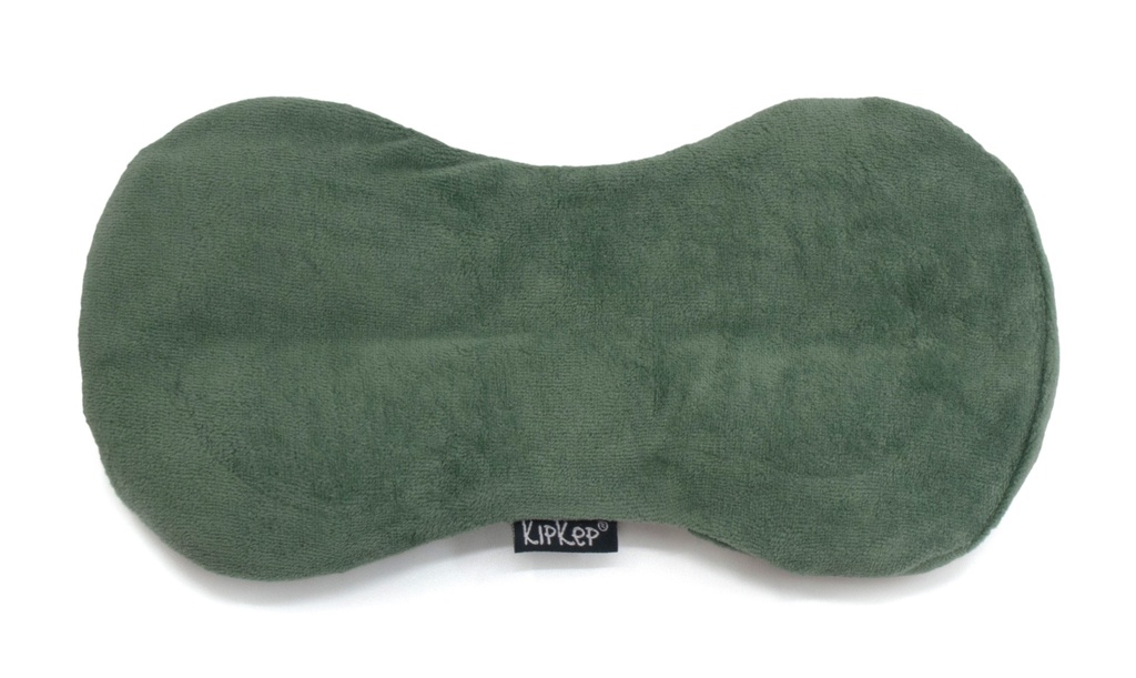 WARMTEKUSSEN, Woller, calming green, uni , zandloper, groen, vlaszaad vulling, 80% kat/20% poly hoes, 14x29cm, 2022