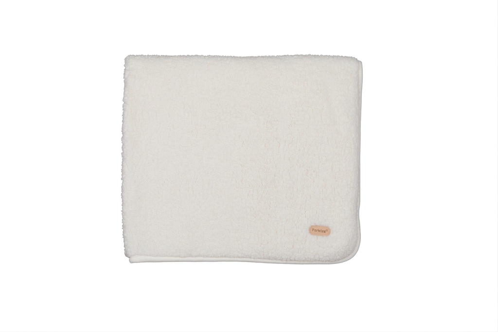 DEKEN, 75x100cm, TOG NG, Boho teddy, ecru, uni/uni, teddy/jersey, voor wieg, 2023