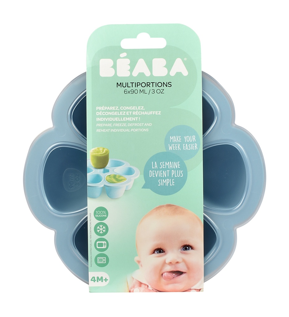 Beaba | Bewaarpotje Multi Portions Blauw 6x90ml  