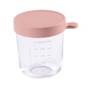 Beaba | Bewaarpotje met Maatverdeling Glas/Siliconen Dark Pink 250ml