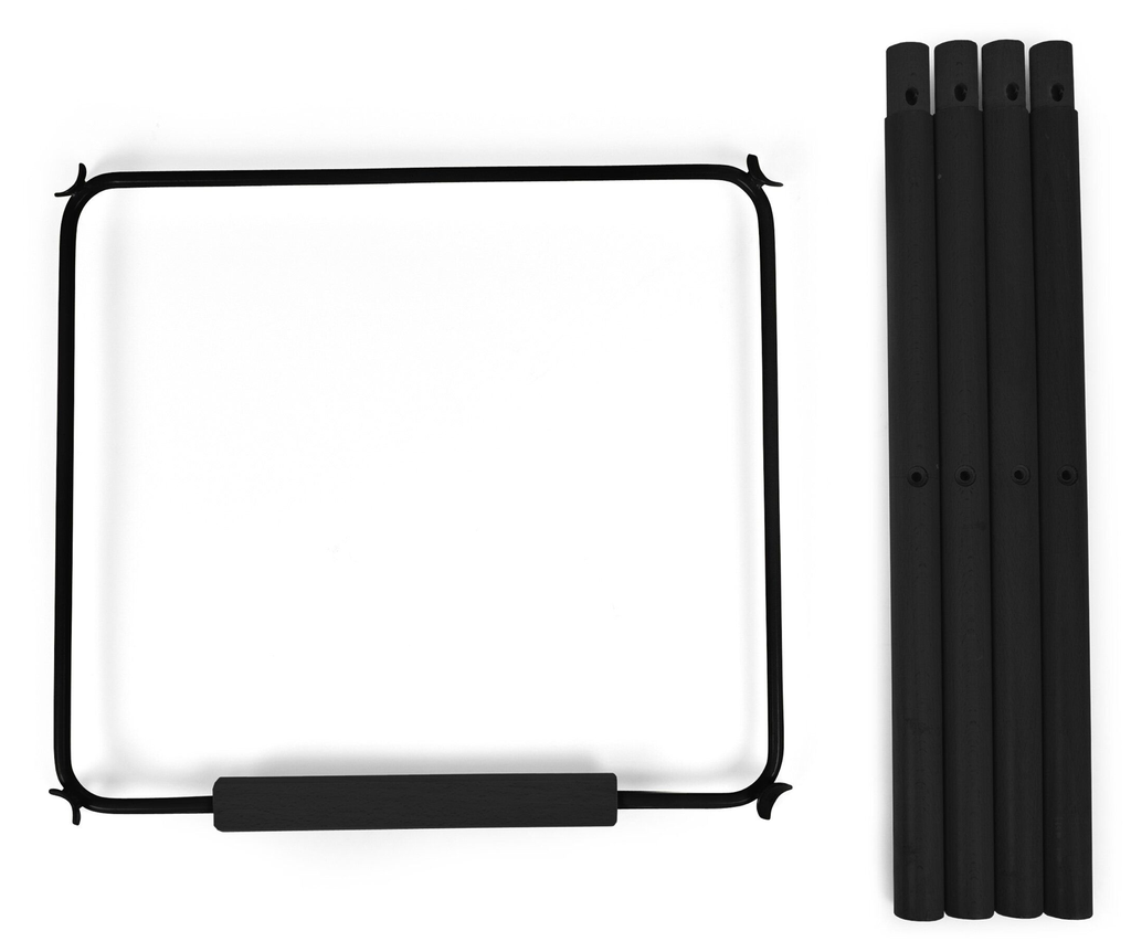 EETSTOEL POTENSTEL, black/black, vr Evolu 2, zwart /zwart, om eetstoel tot 90cm uit te bouwen, hout/metaal