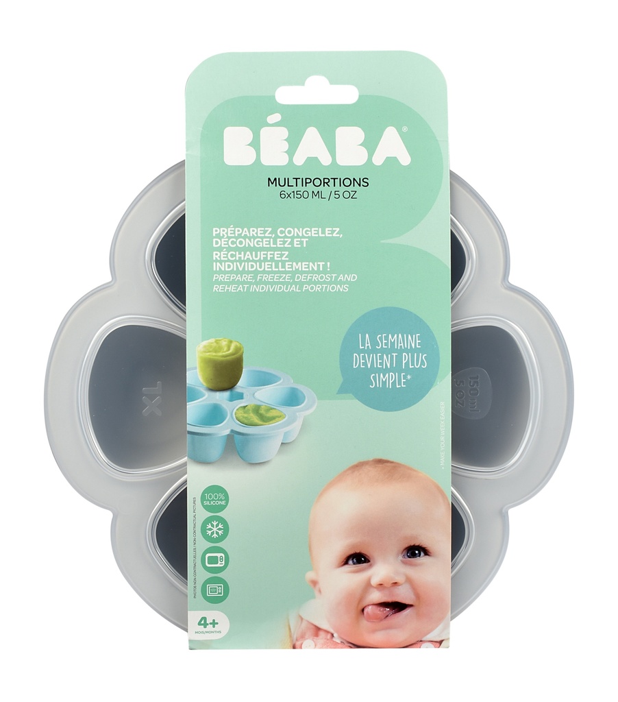 Beaba | Bewaarpotje Multi Portions Mistgrijs 6x150ml