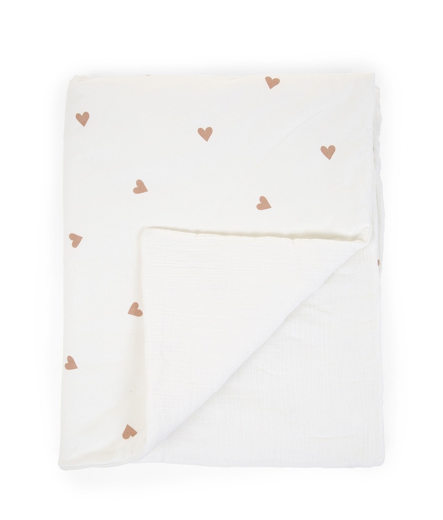 Childhome | Deken Hearts Bruin/Ecru 80x100cm