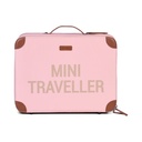 REISKOFFER, Mini Traveller, pink/copper, rits, met handvat, met schouderriem, met naamlabel, nylon
