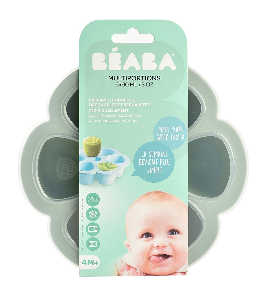 Beaba | Bewaarpotje Multi Portions Groen 6x90ml   