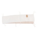 Childhome | Parkbumper Teddy Broderie Beer Tetra/Jersey Dubbelzijdig 35x340cm