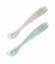 Beaba | Lepel Soft 1ste Leeftijd Velvet Grey/Sage Green +4M 2-delig