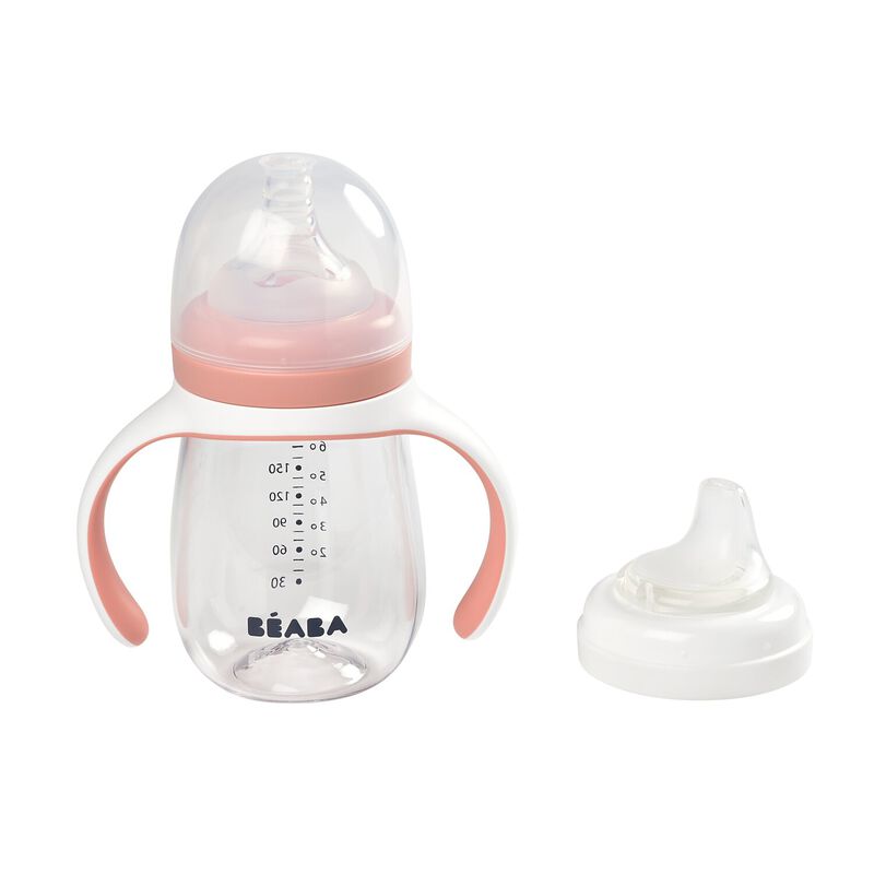 Beaba | Drinkbeker Evolutieve 2-in-1 Oefenbeker Old Pink 210ml
