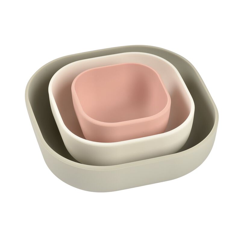 Beaba | Eetset Velvet Grey/Cotton/Dusty Rose 3-delig