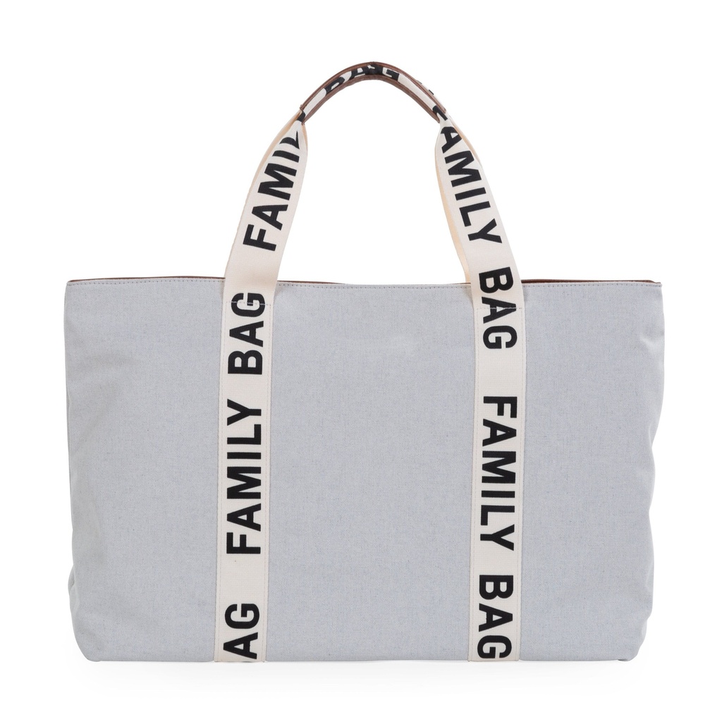 Childhome | Verzorgingstas Family Bag Signature Offwhite Canvas