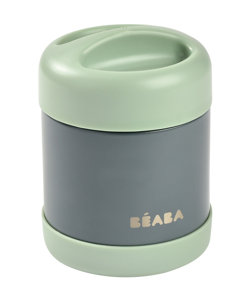 Beaba | Thermosfles Rvs Food Jar Mineral Grey/Sage Green 300ml 