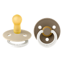 Fopspenen Glow in the Dark Vanilla - Dark Oak - Bibs - 2-pack